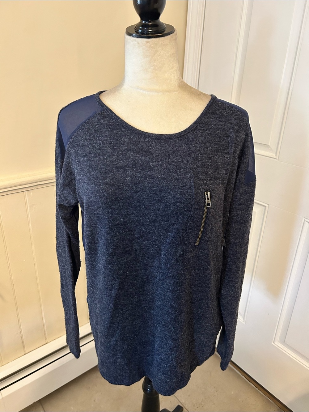 Harley-Davidson Black Label Women’s Mixed Media Long Sleeve Top/Size Small